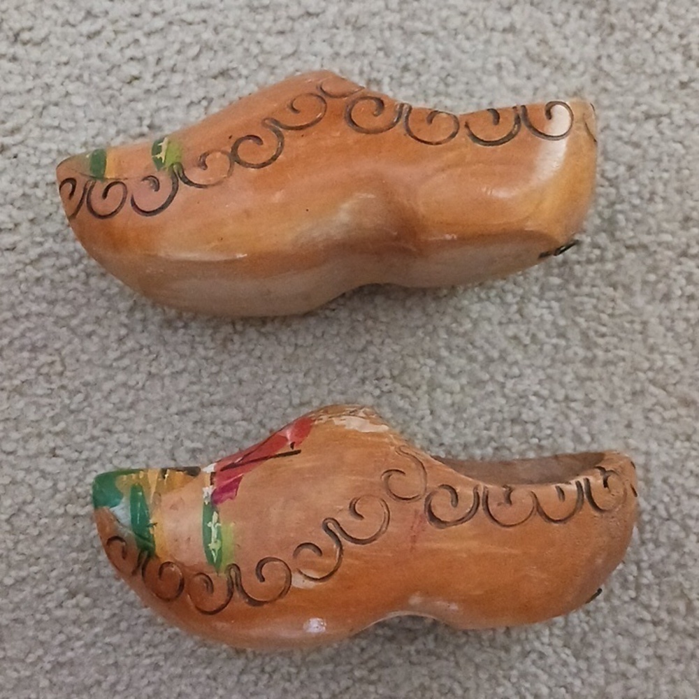 Vintage Wooden Shoes - Picture 2 of 6